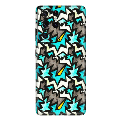Samsung A/S Series Phone Skins (All Models) - Funky Zig Zag - 3D Embossed Finish (L-223) Samsung Galaxy S21 Ultra 5G