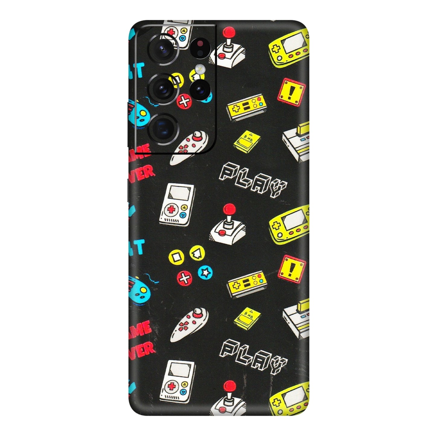 Samsung A/S Series Phone Skins (All Models) - Gaming Doodles - 3D Embossed Finish (L-224) Samsung Galaxy S21 Ultra 5G