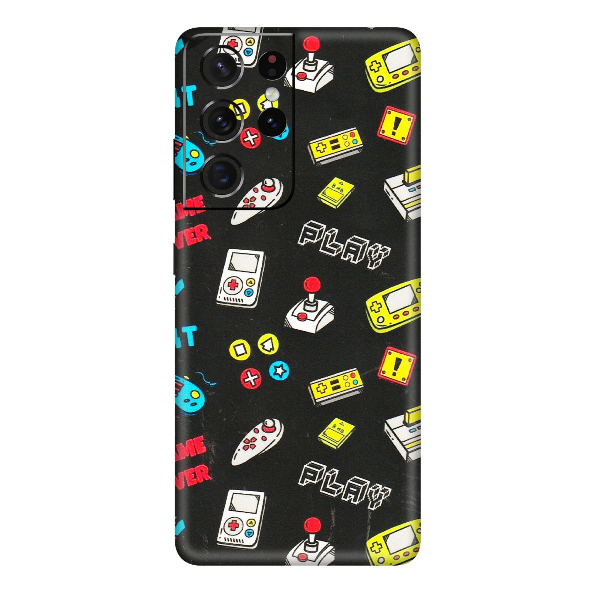 Samsung A/S Series Phone Skins (All Models) - Gaming Doodles - 3D Embossed Finish (L-224) Samsung Galaxy S21 Ultra 5G