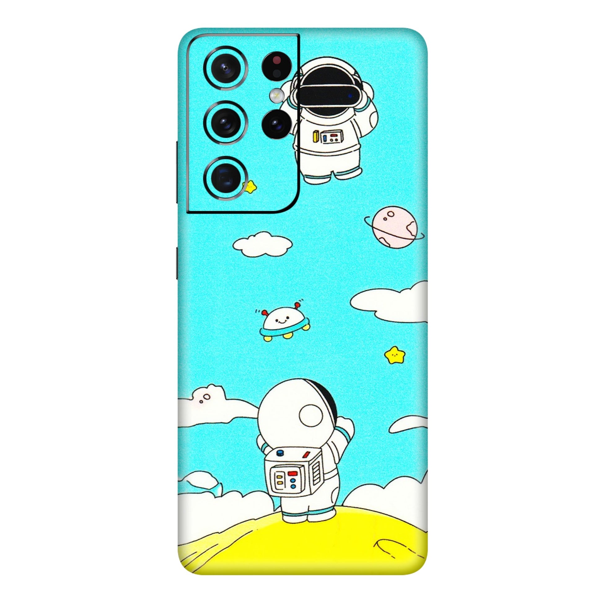 Samsung A/S Series Phone Skins (All Models) - Blue Skies Astro Float - 3D Embossed Finish (L-230) Samsung Galaxy S21 Ultra 5G