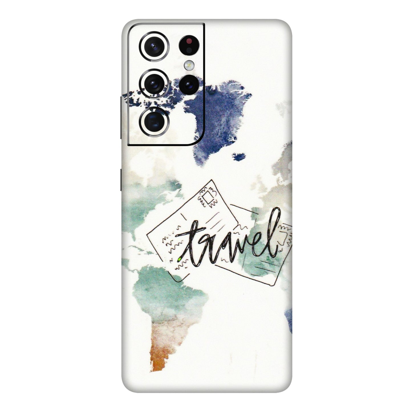 Samsung A/S Series Phone Skins (All Models) - Travel The World - 3D Embossed Finish (L-232) Samsung Galaxy S21 Ultra 5G