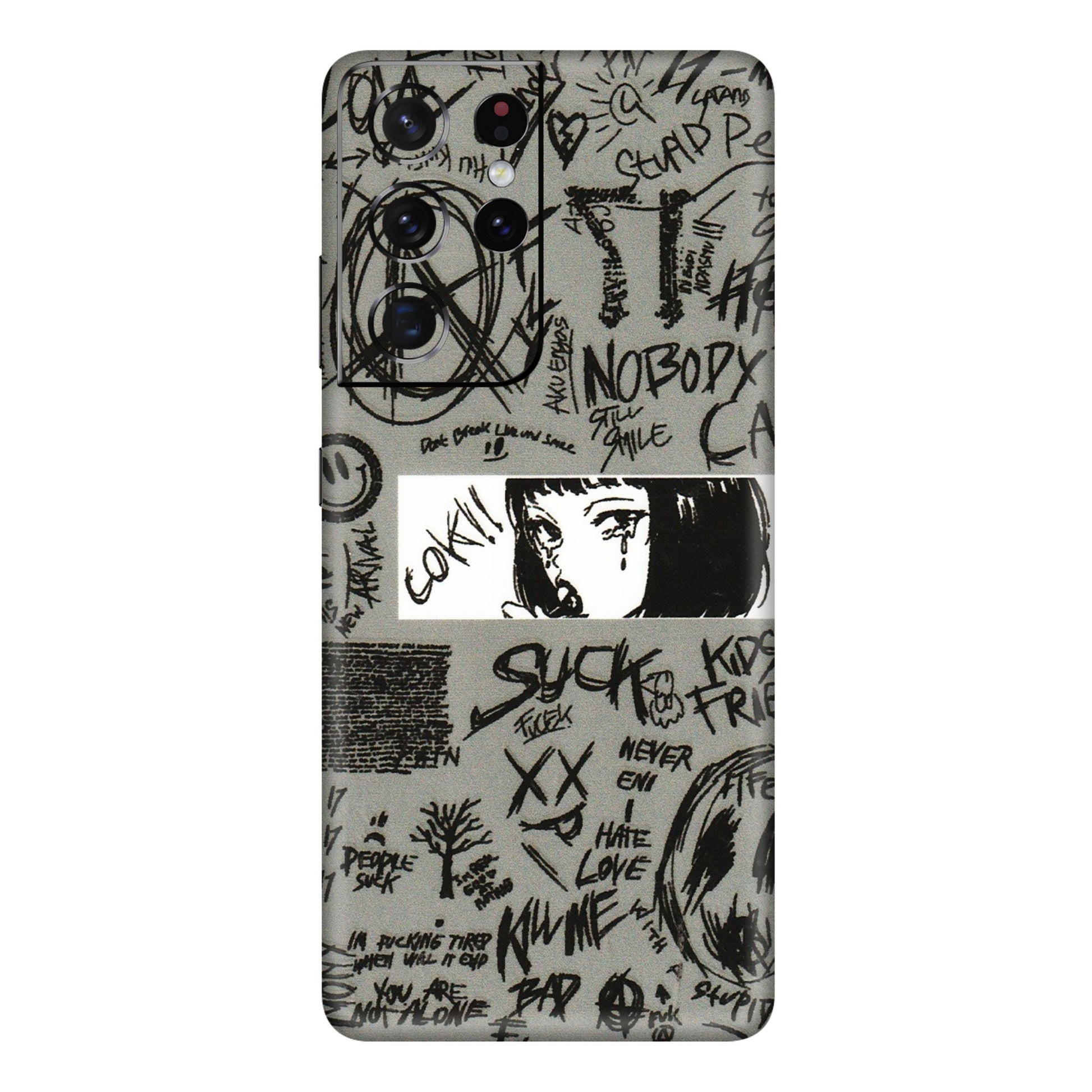 Samsung A/S Series Phone Skins (All Models) - Never Have Love Anime - 3D Embossed Finish (L-260) Samsung Galaxy S21 Ultra 5G
