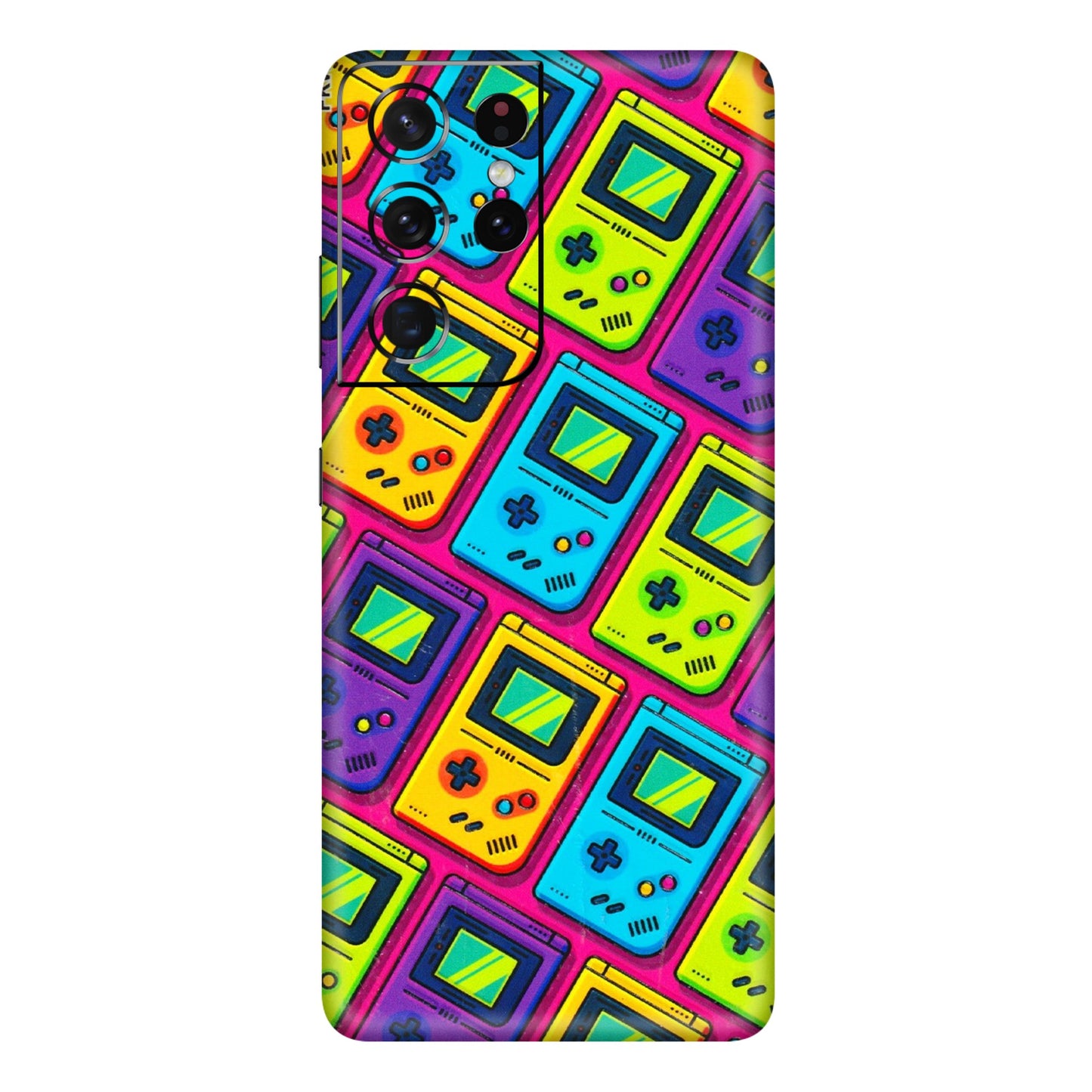 Samsung A/S Series Phone Skins (All Models) - Gameboy Colourful - 3D Embossed Finish (L-266) Samsung Galaxy S21 Ultra 5G