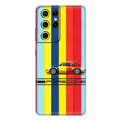 Samsung A/S Series Phone Skins (All Models) - Multicolour Porche - 3D Embossed Finish (L-39) Samsung Galaxy S21 Ultra 5G