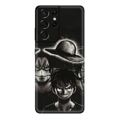 Samsung A/S Series Phone Skins (All Models) - Black Luffy Hat - 3D Embossed Finish (L-57) Samsung Galaxy S21 Ultra 5G