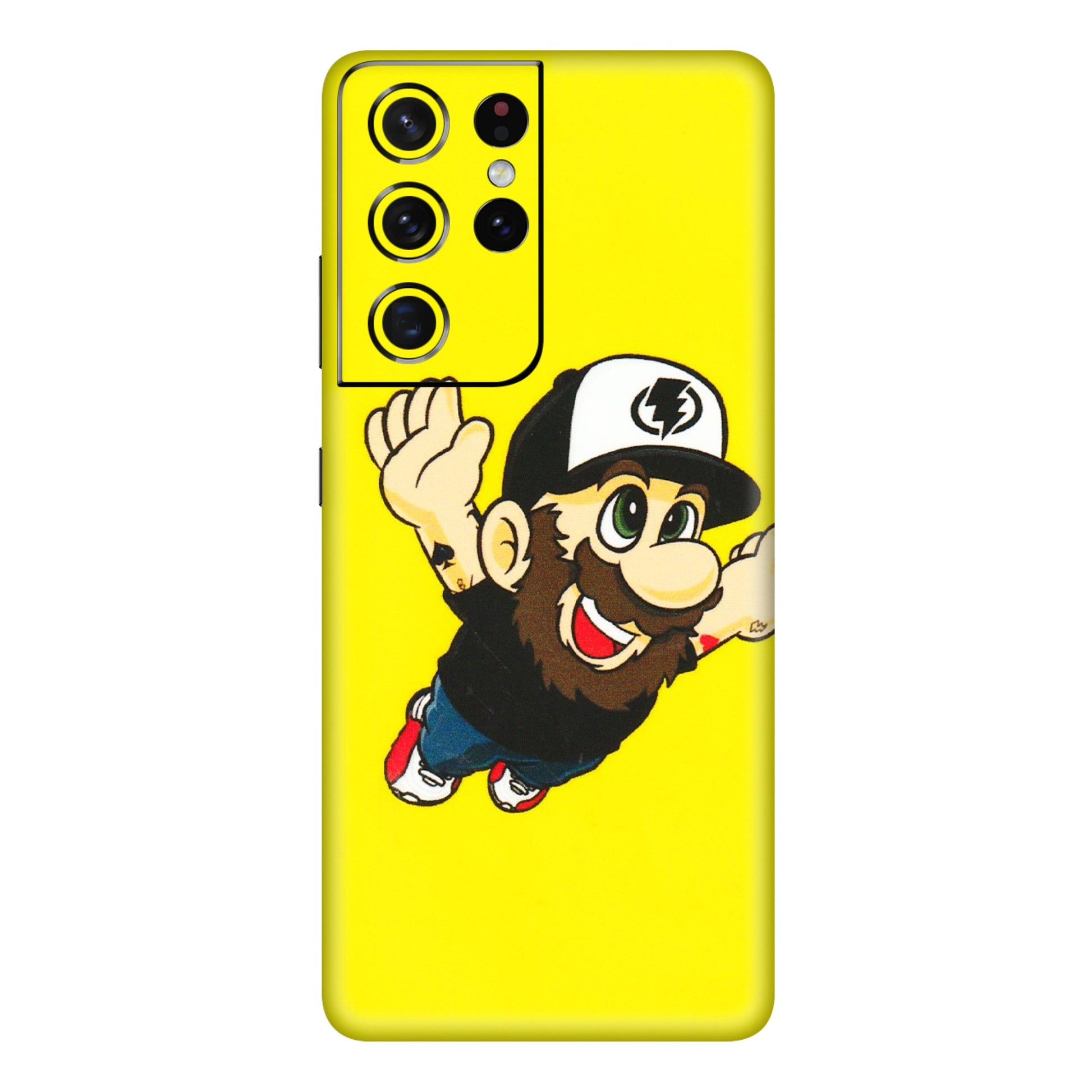 Samsung A/S Series Phone Skins (All Models) - Flying Beardo - 3D Embossed Finish (L-60) Samsung Galaxy S21 Ultra 5G