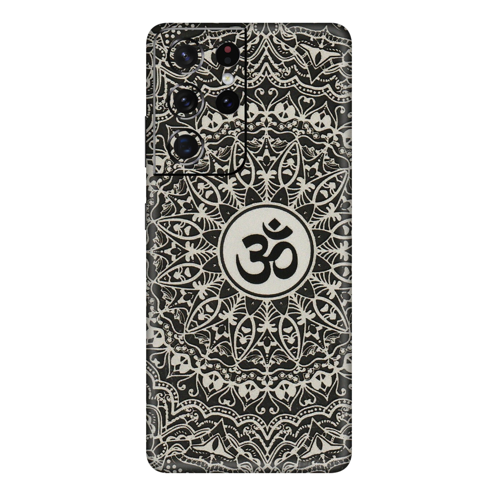 Samsung A/S Series Phone Skins (All Models) - Aum Elegant Mandala - 3D Embossed Finish (L-62) Samsung Galaxy S21 Ultra 5G