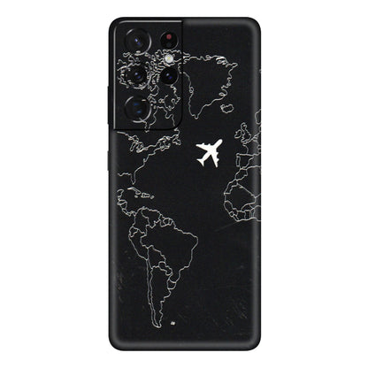 Samsung A/S Series Phone Skins (All Models) - Never Ending Travel - 3D Embossed Finish (L-79) Samsung Galaxy S21 Ultra 5G