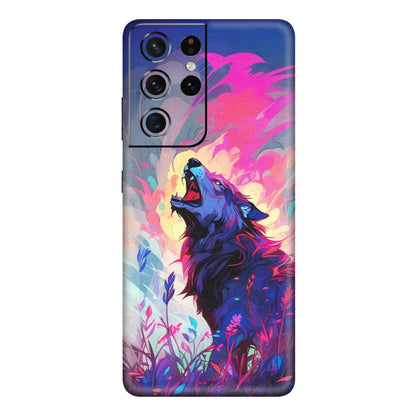 Samsung A/S Series Phone Skins (All Models) - New Wild Wolf Abstract - Matte Finish (M-125) Samsung Galaxy S21 Ultra 5G
