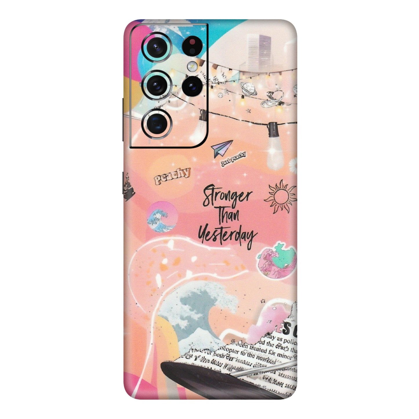 Samsung A/S Series Phone Skins (All Models) - Stronger Then Yesterday - Matte Finish (M-128) Samsung Galaxy S21 Ultra 5G