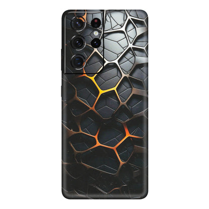 Samsung A/S Series Phone Skins (All Models) - New Abstract Graphite Tiles - Matte Finish (M-130) Samsung Galaxy S21 Ultra 5G
