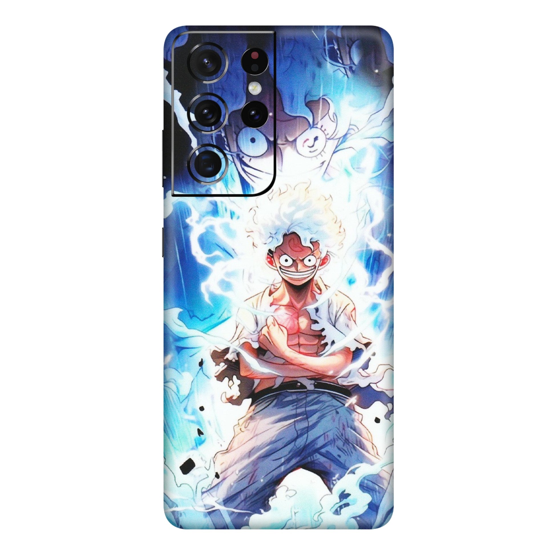 Samsung A/S Series Phone Skins (All Models) - Blue Thunder Luffy Anime - Matte Finish (M-132) Samsung Galaxy S21 Ultra 5G