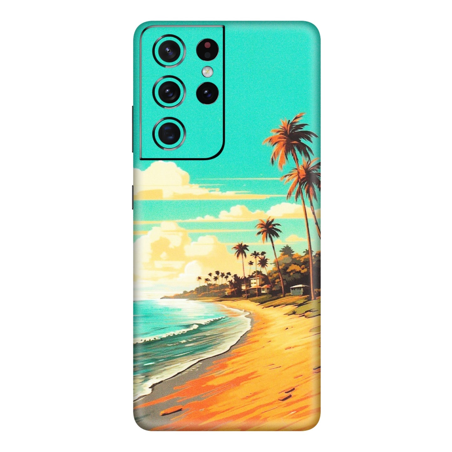 Samsung A/S Series Phone Skins (All Models) - Miami Beach - Matte Finish (M-136) Samsung Galaxy S21 Ultra 5G