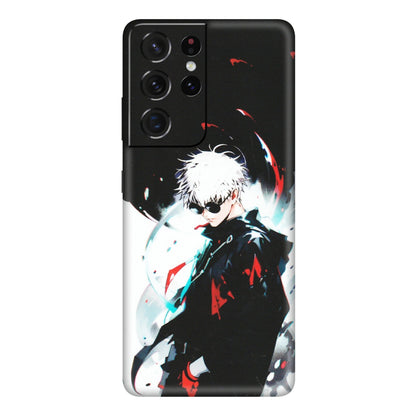 Samsung A/S Series Phone Skins (All Models) - Gojo Powerful Charater Kaisen Anime - Matte Finish (M-144) Samsung Galaxy S21 Ultra 5G