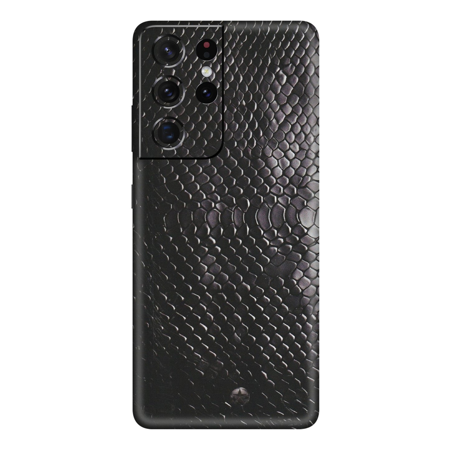 Samsung A/S Series Phone Skins (All Models) - Black Snack Leather - Matte Finish (M-147) Samsung Galaxy S21 Ultra 5G