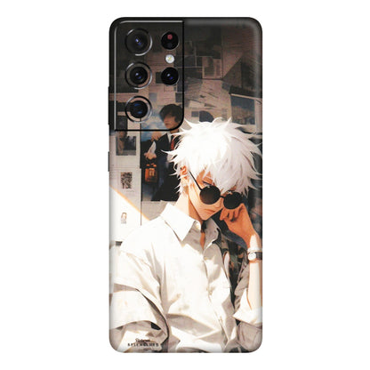 Samsung A/S Series Phone Skins (All Models) - Gojo Satoru Jujustu Kaisen Anime - Matte Finish (M-156) Samsung Galaxy S21 Ultra 5G