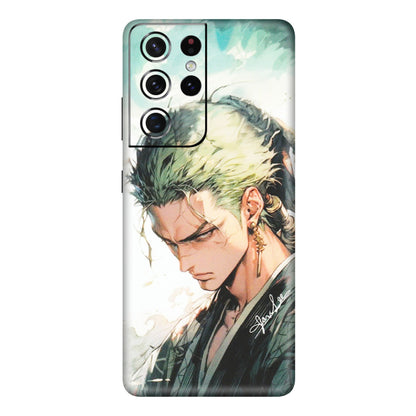 Samsung A/S Series Phone Skins (All Models) - Pirate Hunter One Piece Anime - Matte Finish (M-157) Samsung Galaxy S21 Ultra 5G