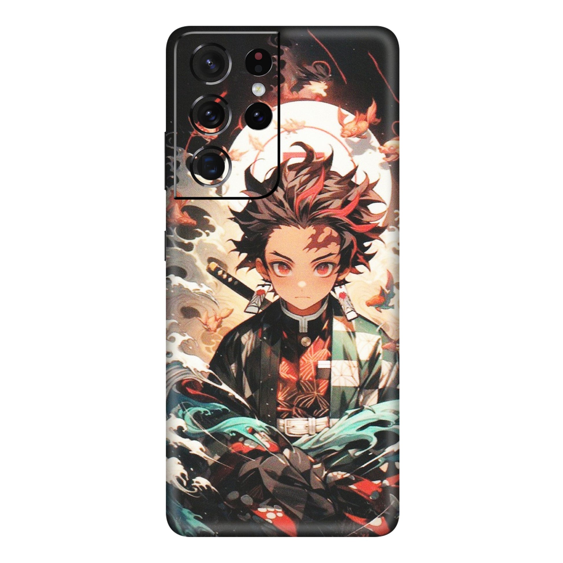 Samsung A/S Series Phone Skins (All Models) - Tanjiro Demon Slayer Anime - Matte Finish (M-158) Samsung Galaxy S21 Ultra 5G