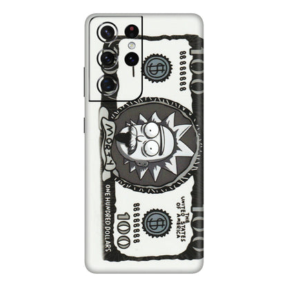 Samsung A/S Series Phone Skins (All Models) - Rick And Morty Hundred Dollar Anime - Matte Finish (M-161) Samsung Galaxy S21 Ultra 5G
