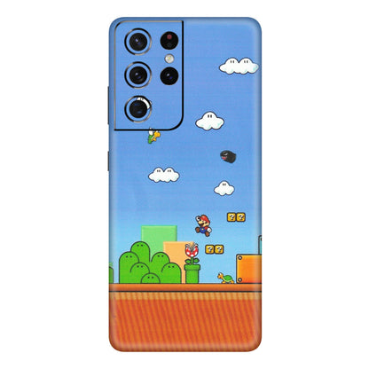 Samsung A/S Series Phone Skins (All Models) - Mario Game Scene - Matte Finish (M-24) Samsung Galaxy S21 Ultra 5G