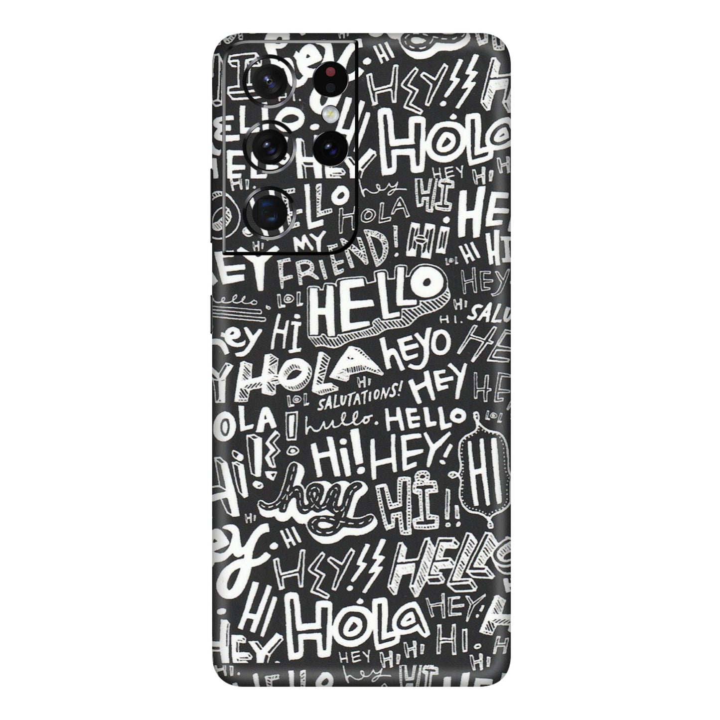 Samsung A/S Series Phone Skins (All Models) - Hi Hello Doodles - Matte Finish (M-25) Samsung Galaxy S21 Ultra 5G
