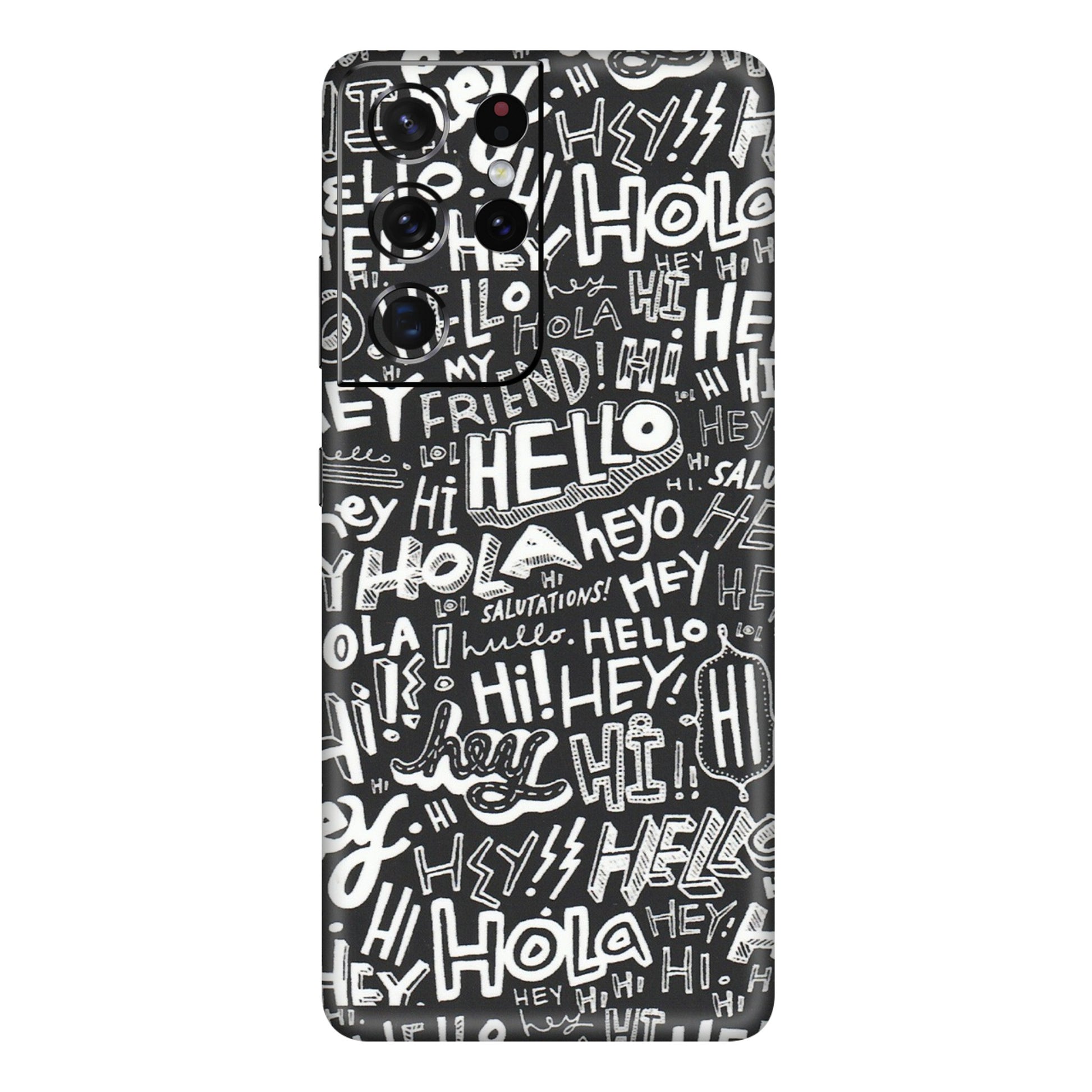 Samsung A/S Series Phone Skins (All Models) - Hi Hello Doodles - Matte Finish (M-25) Samsung Galaxy S21 Ultra 5G