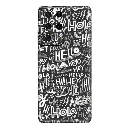 Samsung A/S Series Phone Skins (All Models) - Hi Hello Doodles - Matte Finish (M-25) Samsung Galaxy S21 Ultra 5G
