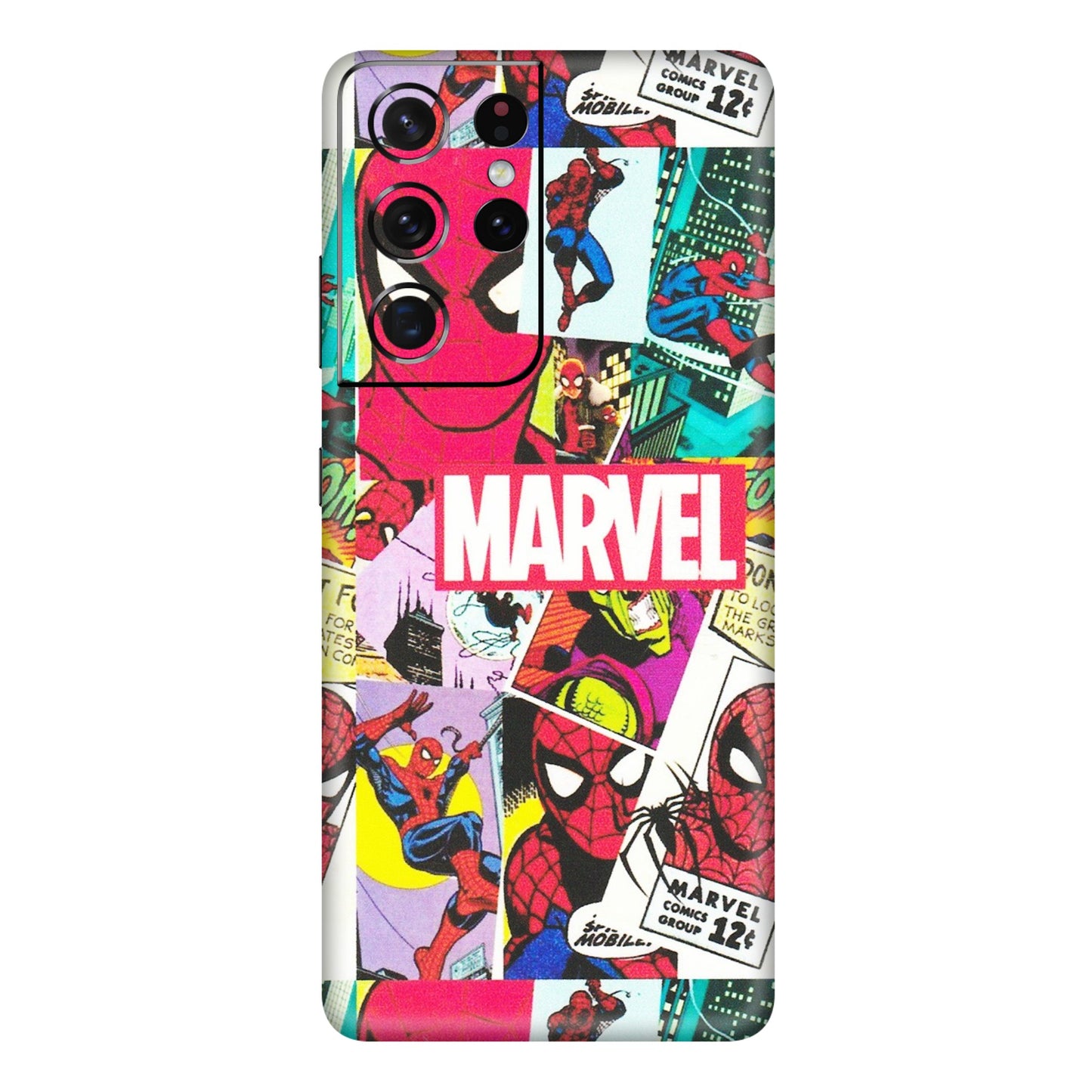 Samsung A/S Series Phone Skins (All Models) - Marvel Comic Spiderman Grafitti - Matte Finish (M-72) Samsung Galaxy S21 Ultra 5G
