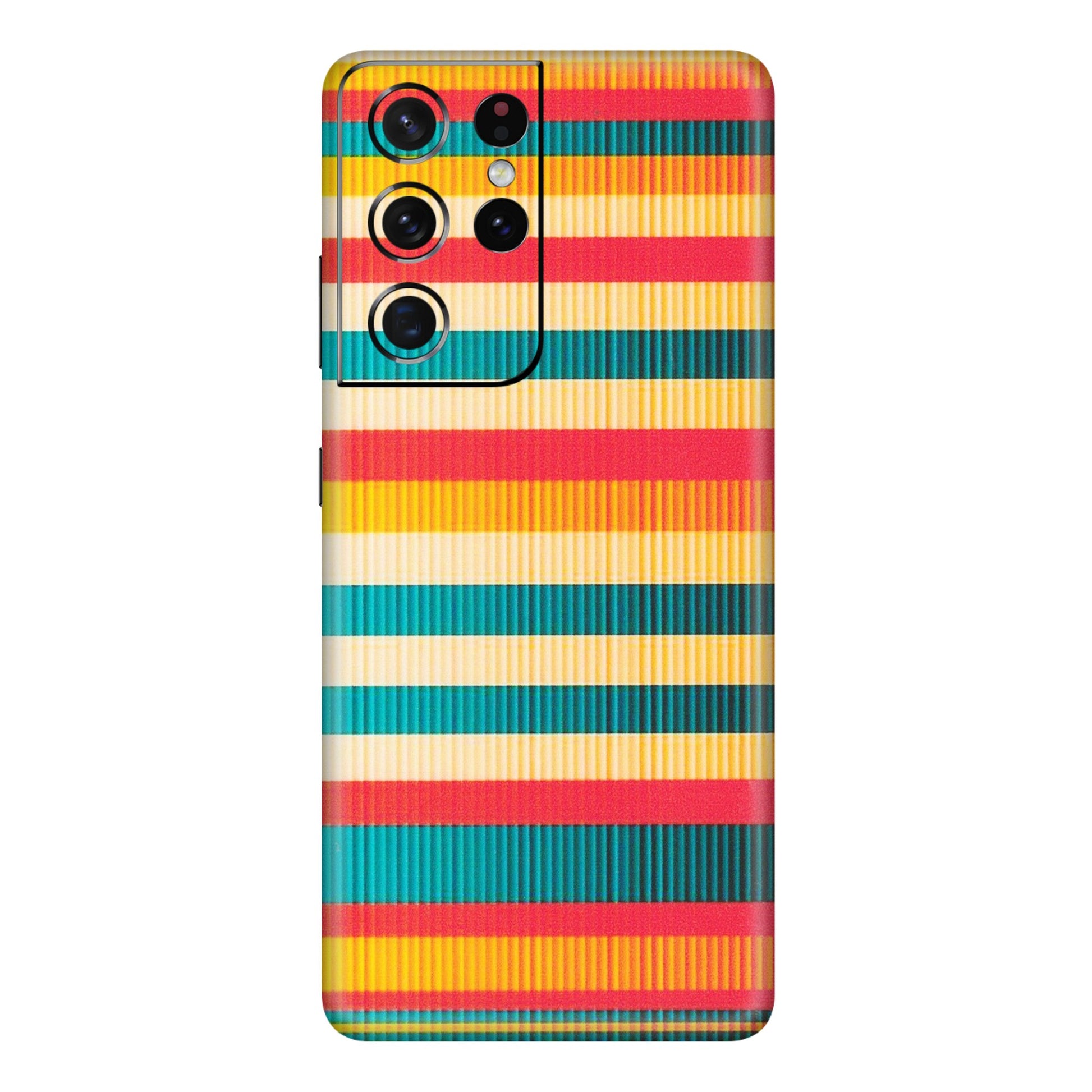 Samsung A/S Series Phone Skins (All Models) - Colourful Stripes Soothing Effect - Matte Finish (M-86) Samsung Galaxy S21 Ultra 5G