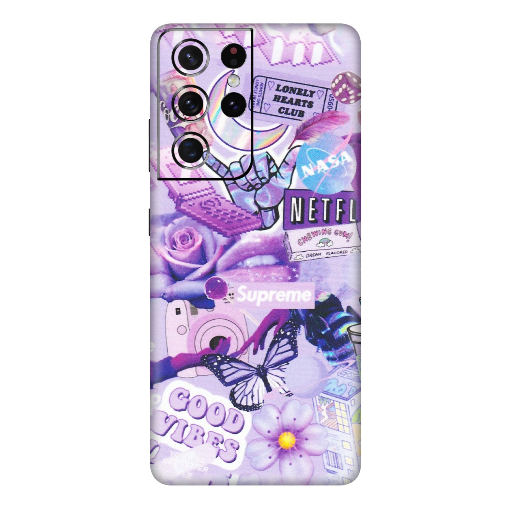 Samsung A/S Series Phone Skins (All Models) - Supreme Purple Magic - Matte Finish (M-88) Samsung Galaxy S21 Ultra 5G