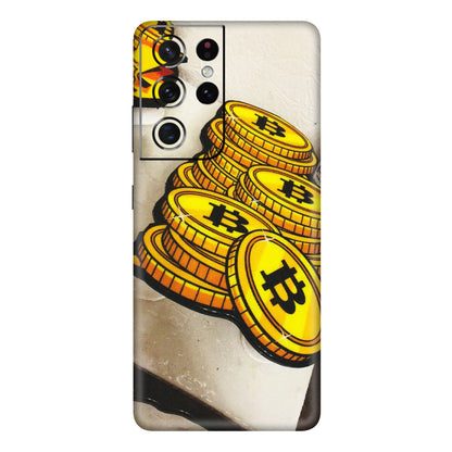 Samsung A/S Series Phone Skins (All Models) - Billionaire Bitcoin Collection - Matte Finish (M-92) Samsung Galaxy S21 Ultra 5G