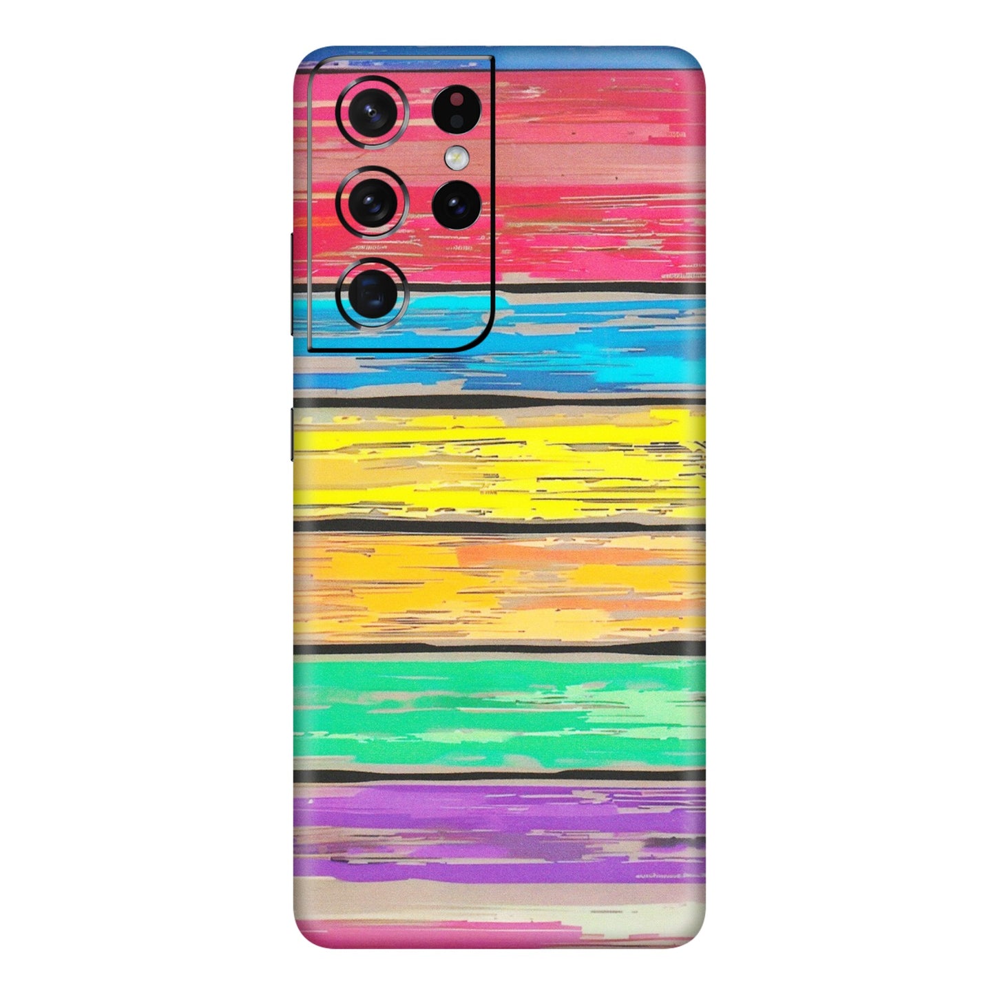 Samsung A/S Series Phone Skins (All Models) - Multi Colour Wooden Wall - Matte Finish (M-96) Samsung Galaxy S21 Ultra 5G