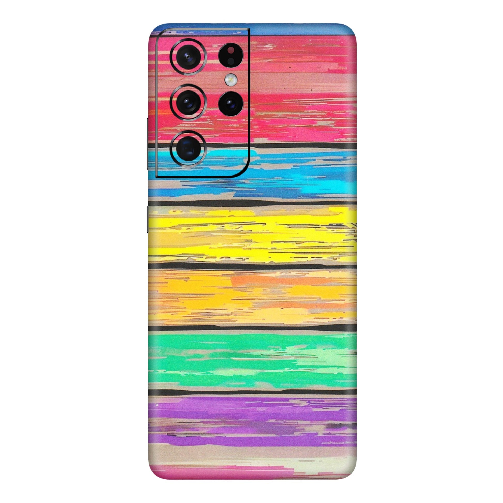 Samsung A/S Series Phone Skins (All Models) - Multi Colour Wooden Wall - Matte Finish (M-96) Samsung Galaxy S21 Ultra 5G
