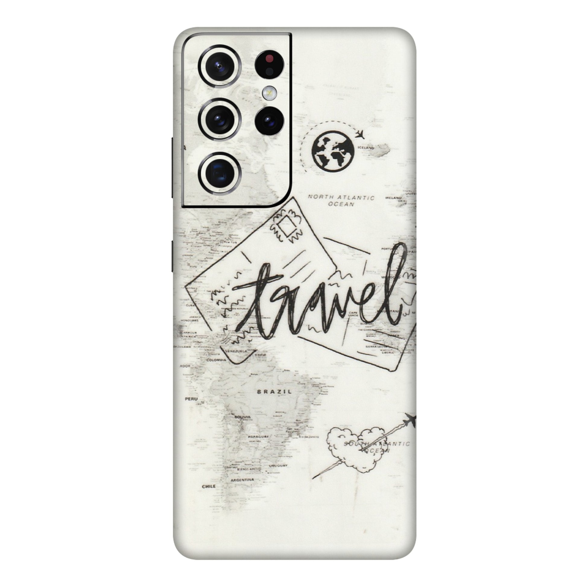 Samsung A/S Series Phone Skins (All Models) - Travel Ticket - Transparent Finish (T-06) Samsung Galaxy S21 Ultra 5G