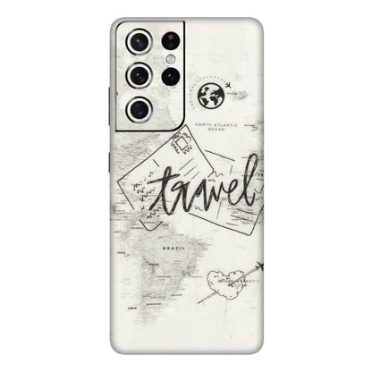 Samsung A/S Series Phone Skins (All Models) - Travel Ticket - Transparent Finish (T-06) Samsung Galaxy S21 Ultra 5G