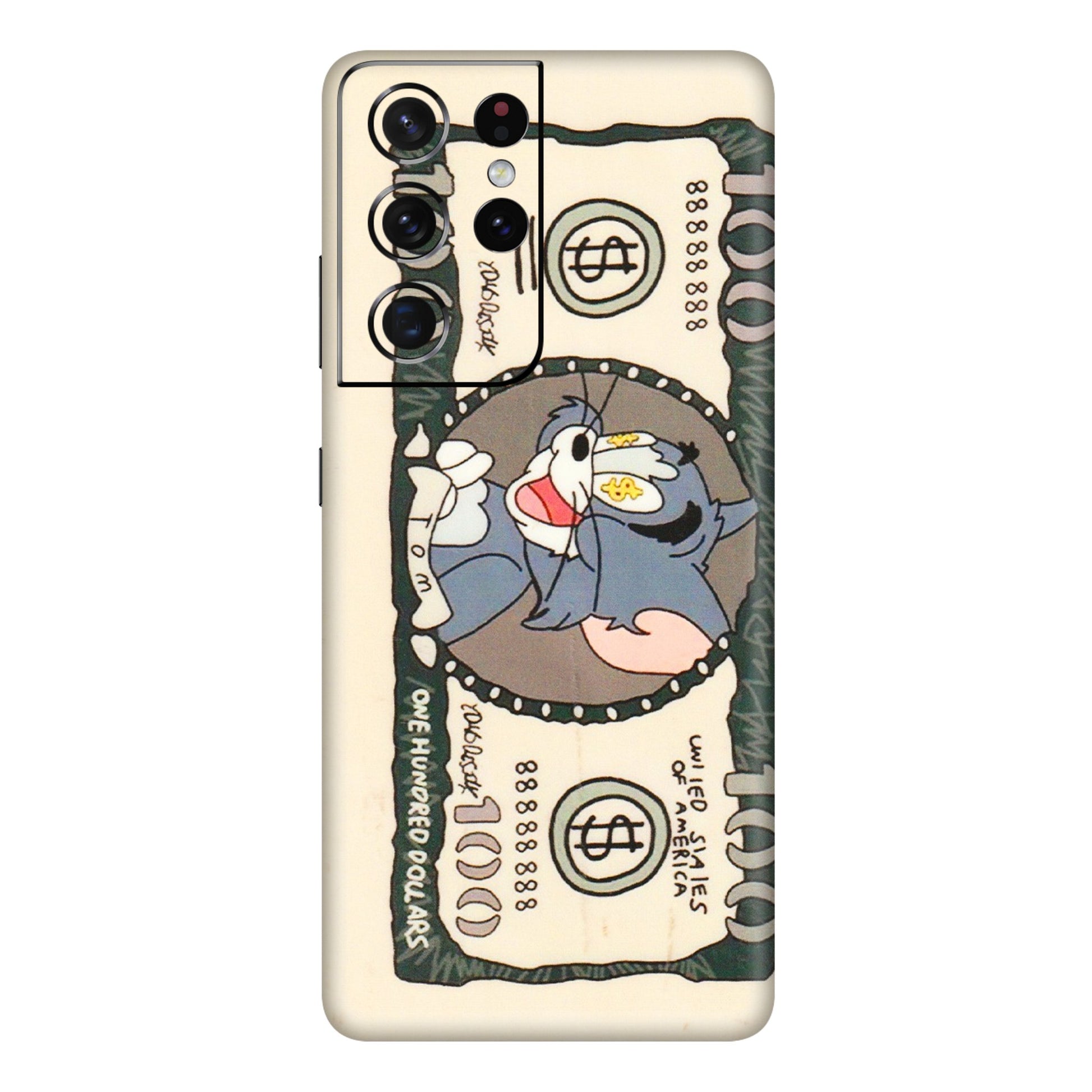 Samsung A/S Series Phone Skins (All Models) - One Hundred Dollar Tom - Transparent Finish (T-16) Samsung Galaxy S21 Ultra 5G