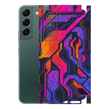 Samsung A/S Series Phone Skins (All Models) - Tech Circuits Futuristic - 3D Embossed Finish (L-07) Samsung Galaxy S22