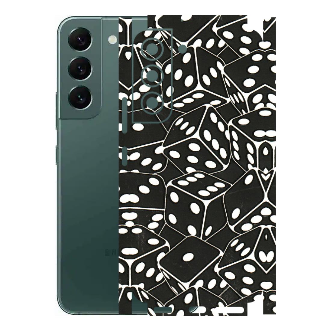 Samsung A/S Series Phone Skins (All Models) - Big Black Dices - 3D Embossed Finish (L-106) Samsung Galaxy S22