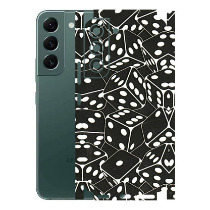 Samsung A/S Series Phone Skins (All Models) - Big Black Dices - 3D Embossed Finish (L-106) Samsung Galaxy S22