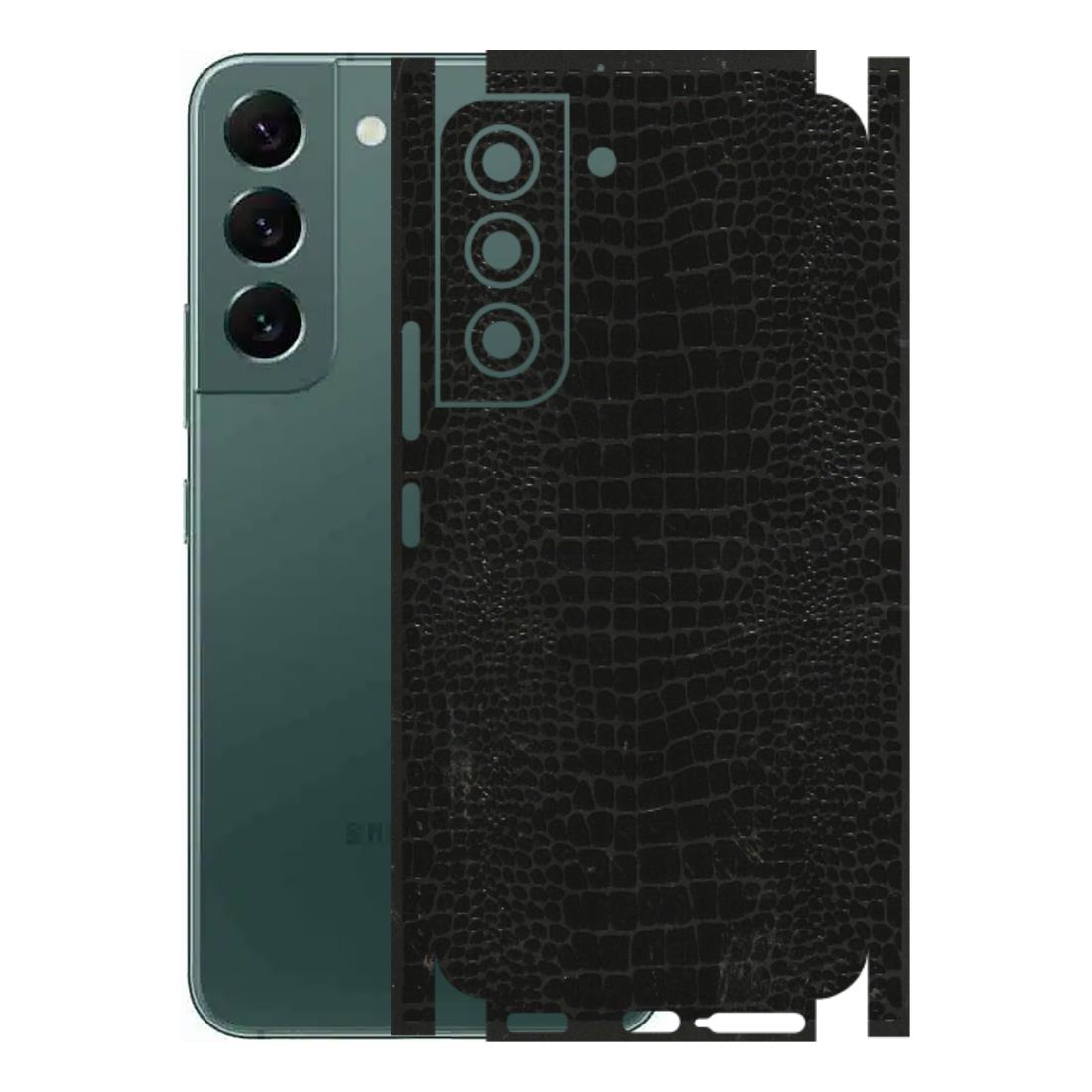 Samsung A/S Series Phone Skins (All Models) - Snake Leather Black - 3D Embossed Finish (L-107) Samsung Galaxy S22