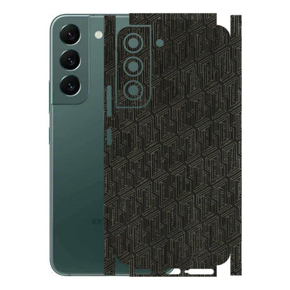 Samsung A/S Series Phone Skins (All Models) - Black Abstract Pattern - 3D Embossed Finish (L-117) Samsung Galaxy S22