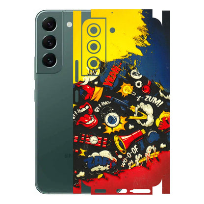 Samsung A/S Series Phone Skins (All Models) - Pacific Doodle Art - 3D Embossed Finish (L-120) Samsung Galaxy S22