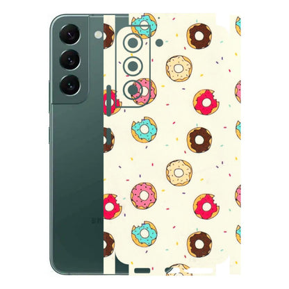 Samsung A/S Series Phone Skins (All Models) - Mini Donuts Doodle Art - 3D Embossed Finish (L-122) Samsung Galaxy S22