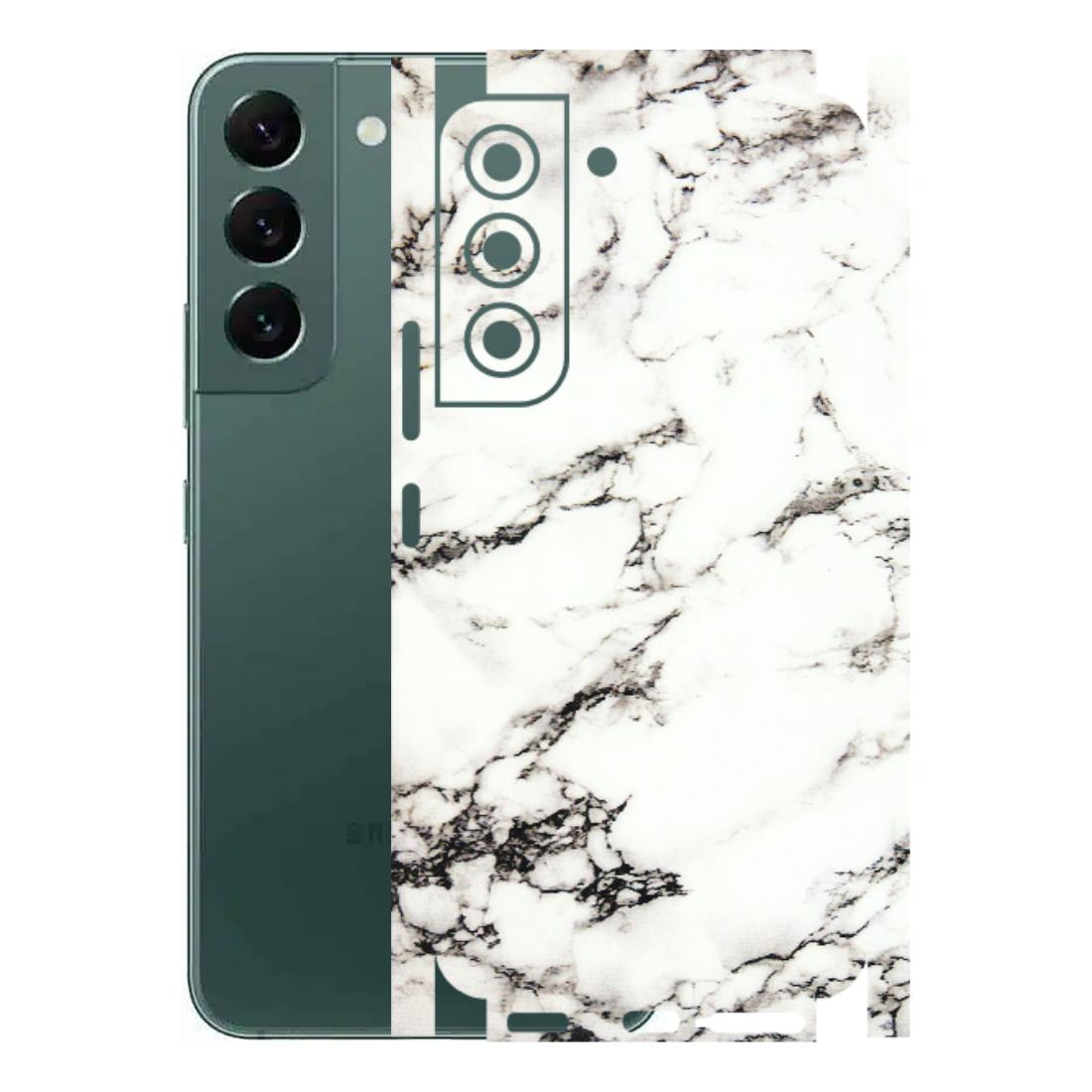Samsung A/S Series Phone Skins (All Models) - Black and White Marble Texture - 3D Embossed Finish (L-124) Samsung Galaxy S22