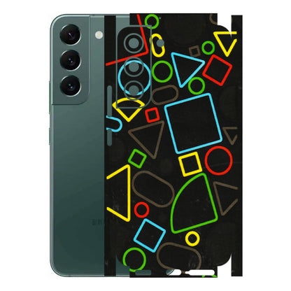 Samsung A/S Series Phone Skins (All Models) - Black Shapes - 3D Embossed Finish (L-131) Samsung Galaxy S22