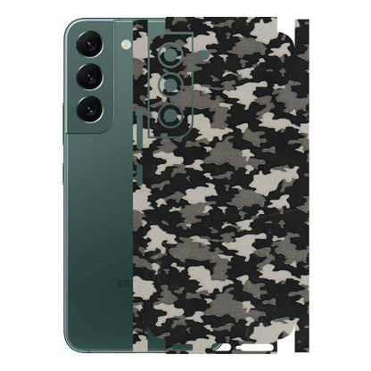 Samsung A/S Series Phone Skins (All Models) - Black/Grey Camoflaunge - 3D Embossed Finish (L-142) Samsung Galaxy S22