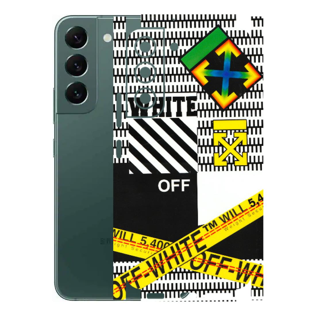 Samsung A/S Series Phone Skins (All Models) - White Off Abstract - 3D Embossed Finish (L-172) Samsung Galaxy S22