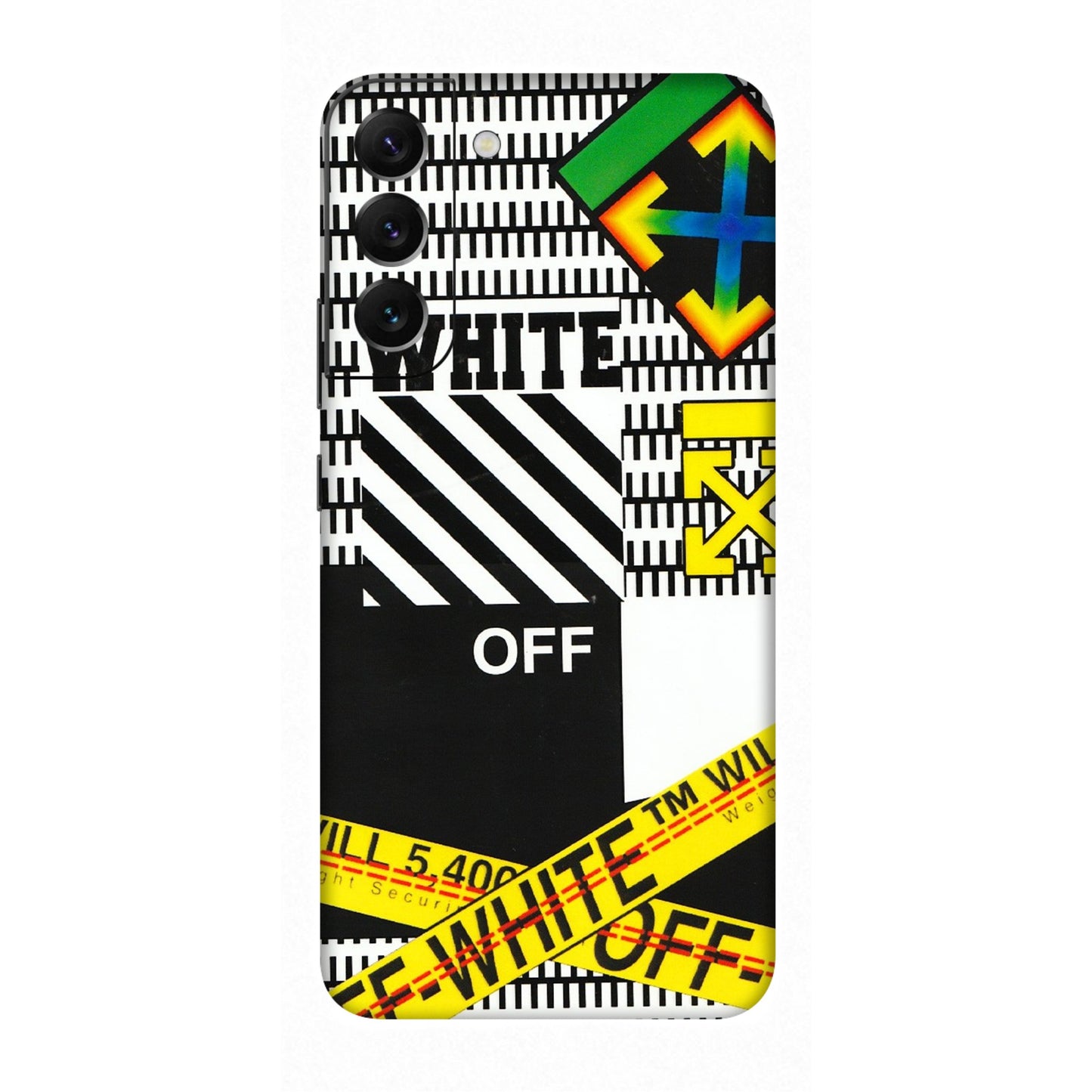 Samsung A/S Series Phone Skins (All Models) - White Off Abstract - 3D Embossed Finish (L-172) Samsung Galaxy S22