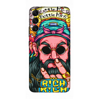 Samsung A/S Series Phone Skins (All Models) - Battle King Dude Face - 3D Embossed Finish (L-178) Samsung Galaxy S22