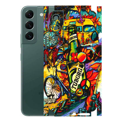 Samsung A/S Series Phone Skins (All Models) - Cool Beer Bottle - 3D Embossed Finish (L-193) Samsung Galaxy S22